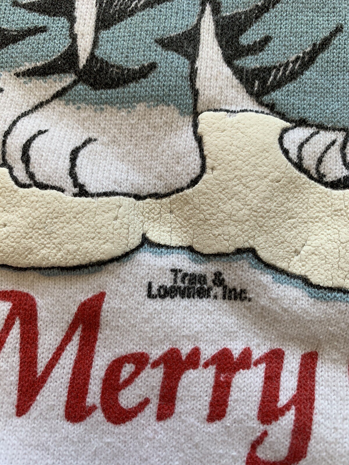 Merry Christmas Cats In Love Sweatshirt Ugly Sweater US Sweats White Vtg Large