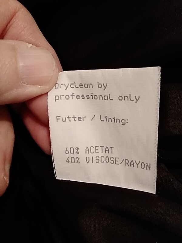 Pierrette women’s black coat size 6 Alpaka polyamid/nylon lined pockets buttons