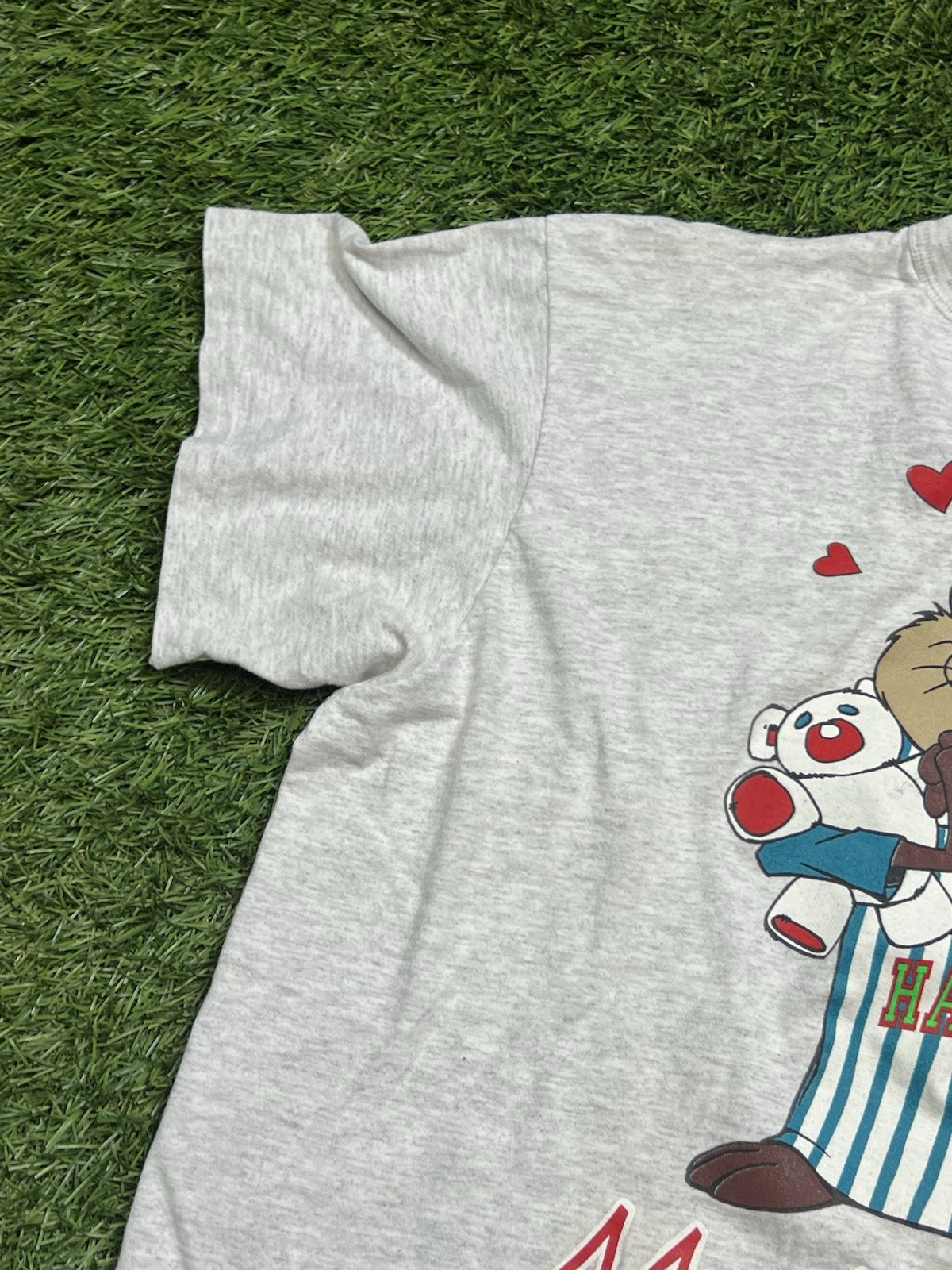 Vintage 90s Tazmanian Devil Hawaii Me Luv Yoo Oversized Pajama Shirt Womens OSFA