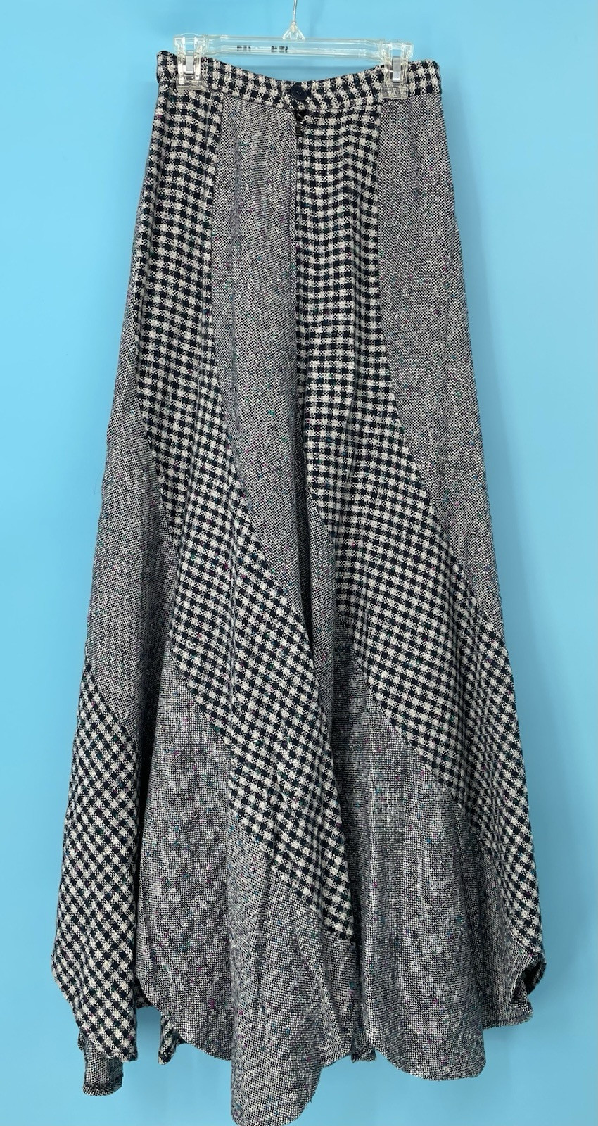 VTG 60s~70s Patchwork Hippie Boho Gypsy Fairy Twirl Hem Maxi Skirt Dress Top XS