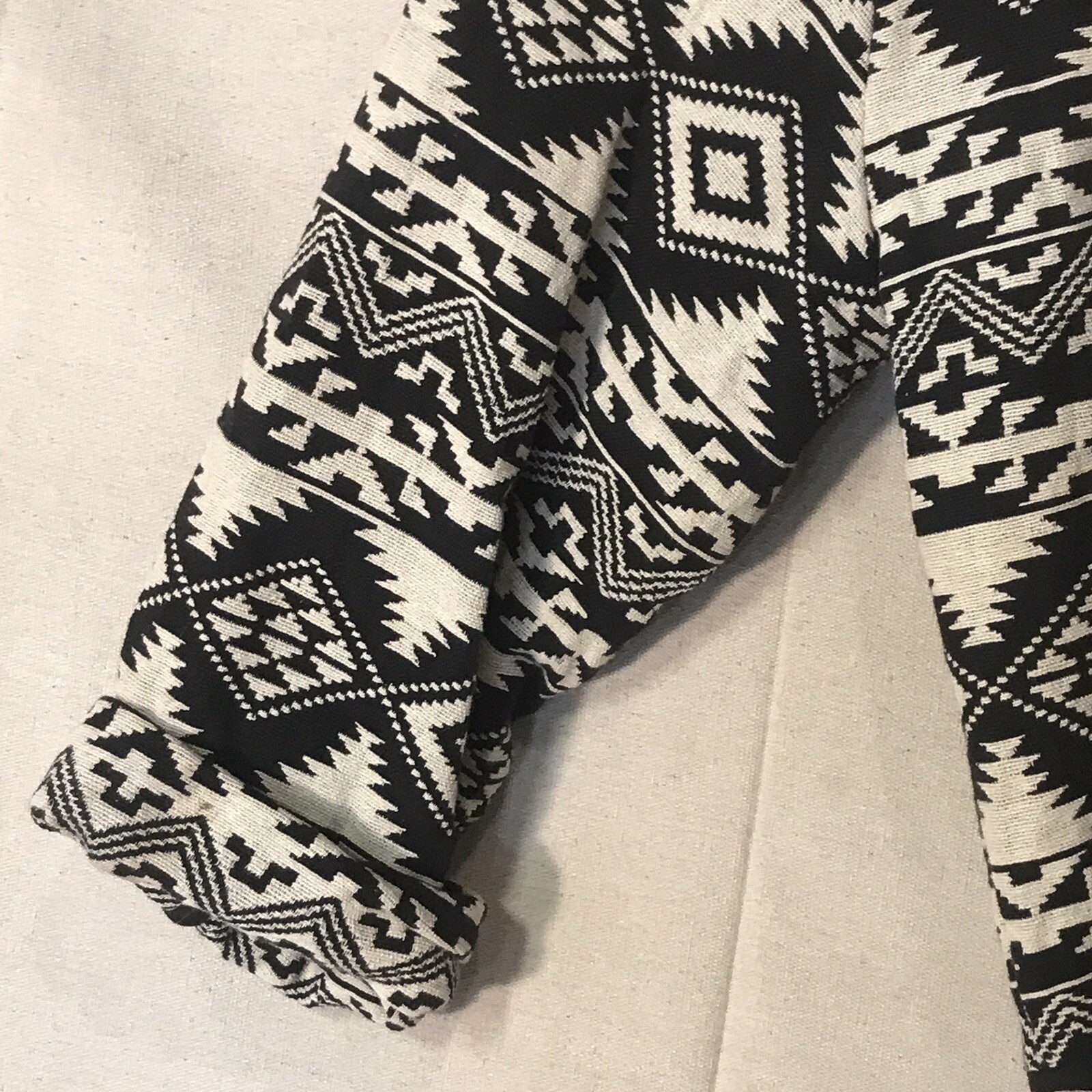 Flashback Vintage Aztec Blazer Jacket Western Cropped Cotton Tapestry Size L