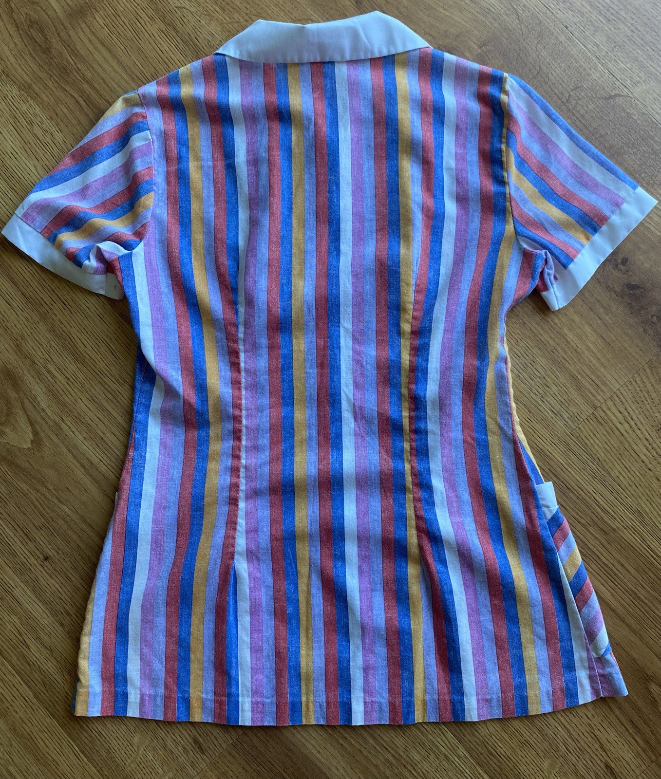 Vintage Candy Striper Top Size Small Vintage K-Lete Collared Striped Shirt