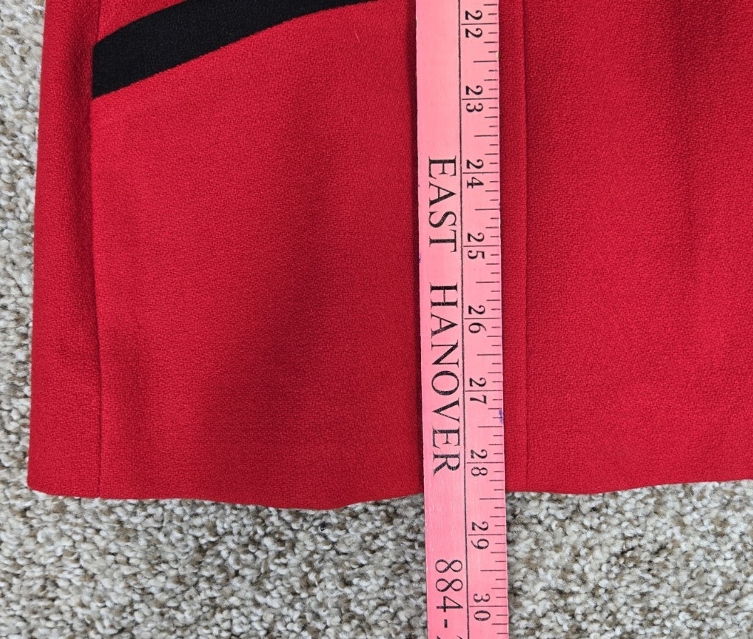 NWT Vintage 70s Pendleton Red Wool Blazer Pockets Lined Business Sz 16 TALL