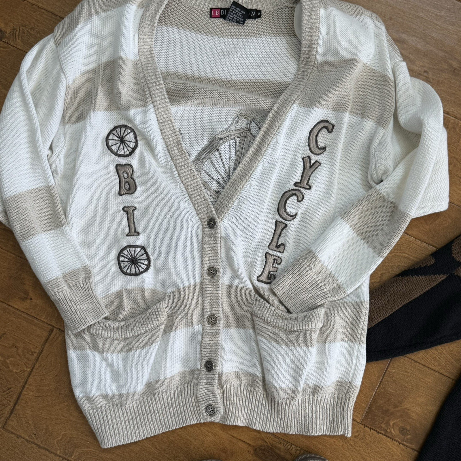 I.B. Diffusion Women’s Small Cardigan Sweater Lot of 2 Vintage 90s Black Brown