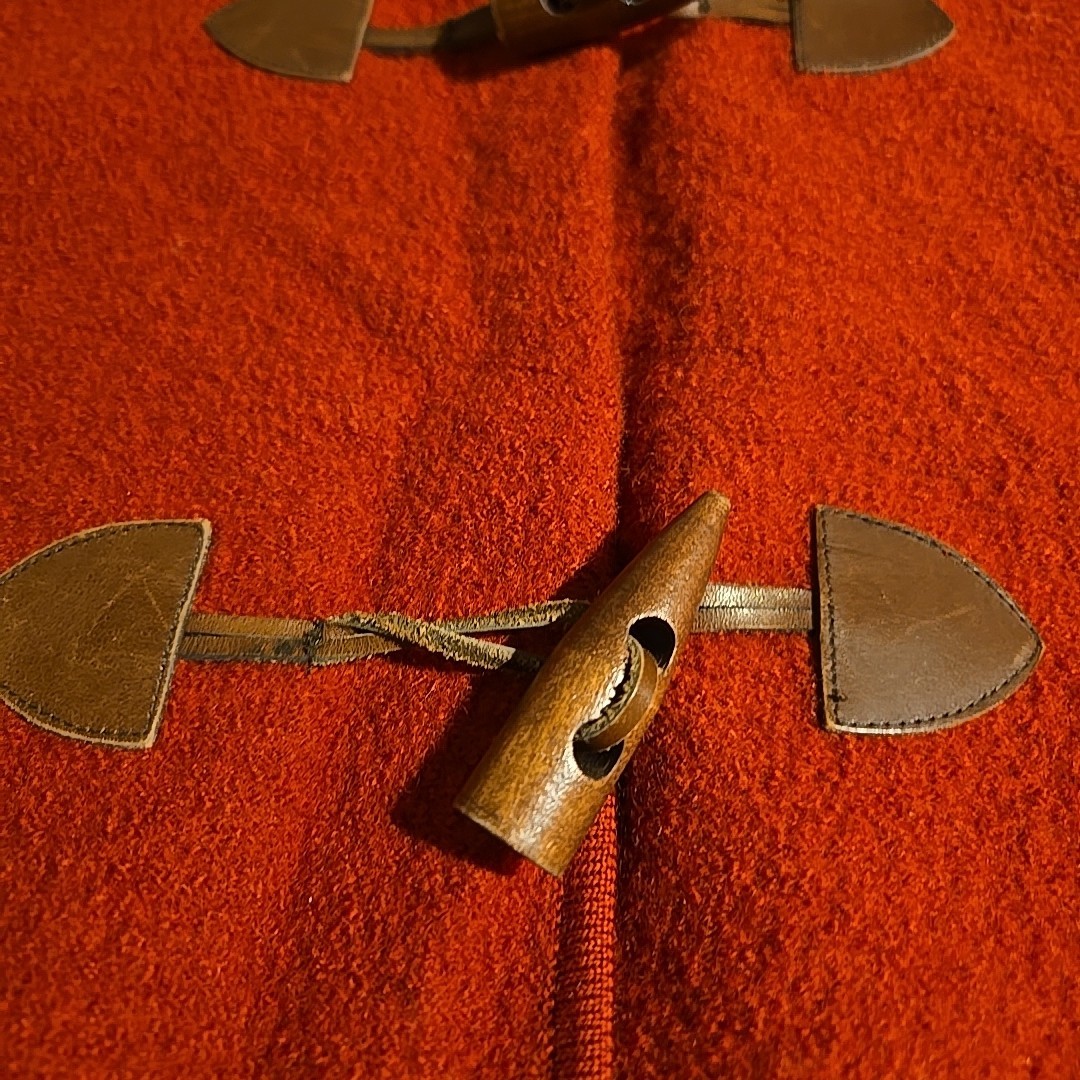 Vintage Easy Spirit 100%Wool Jacket Womens 3 Red Wood Toggle Loop Closures