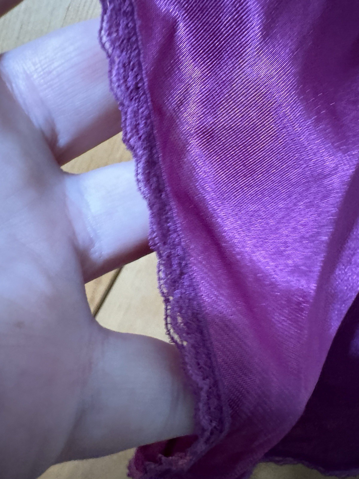 VTG 70s Teddy bodysuit Lingerie SZ P GRAPE PURPLE Lace Texsheen Women’s XS-S
