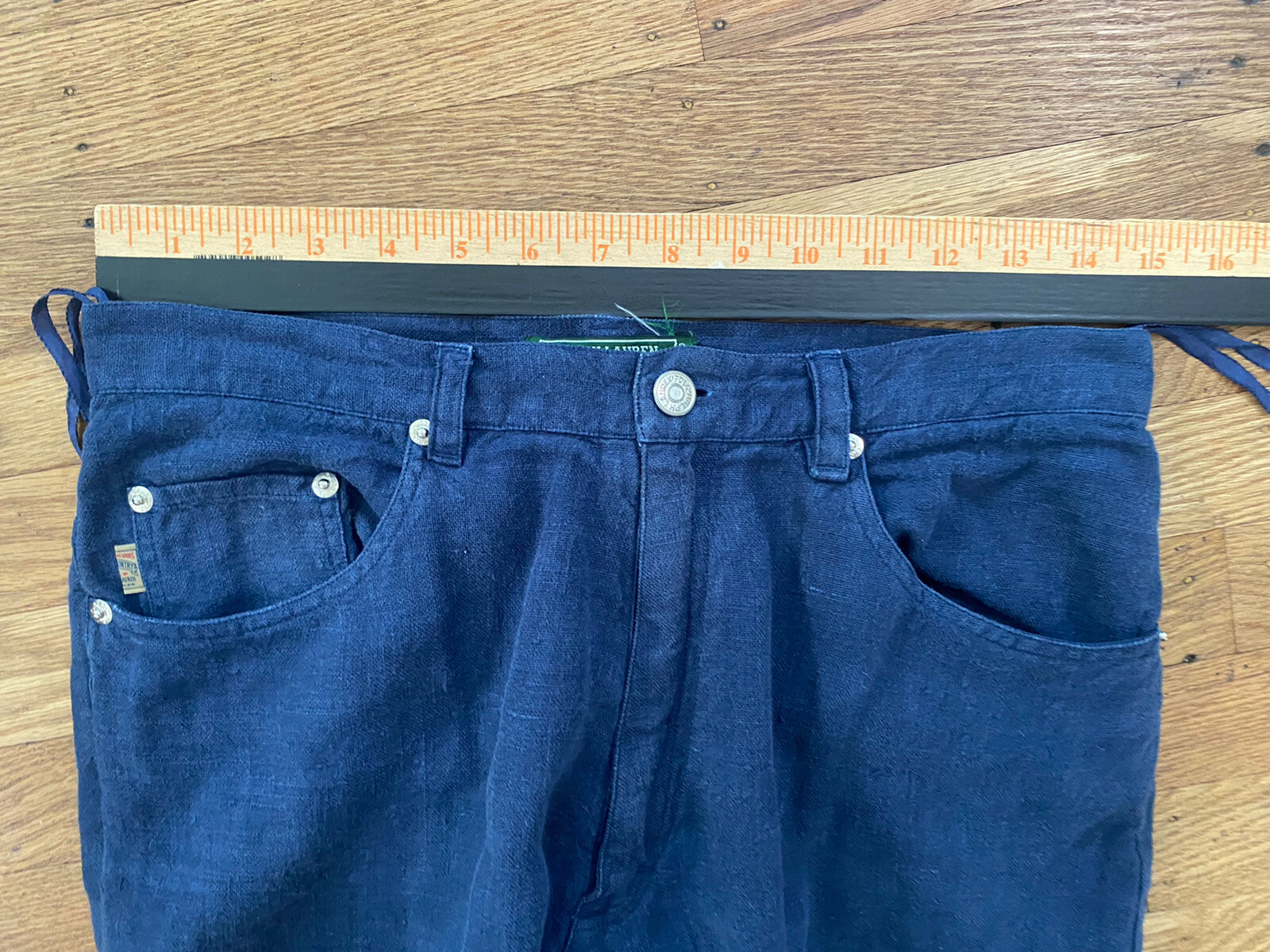 vintage Ralph Lauren COUNTRY womens LINEN Pants.High Waist/relaxed Fit.6 tall