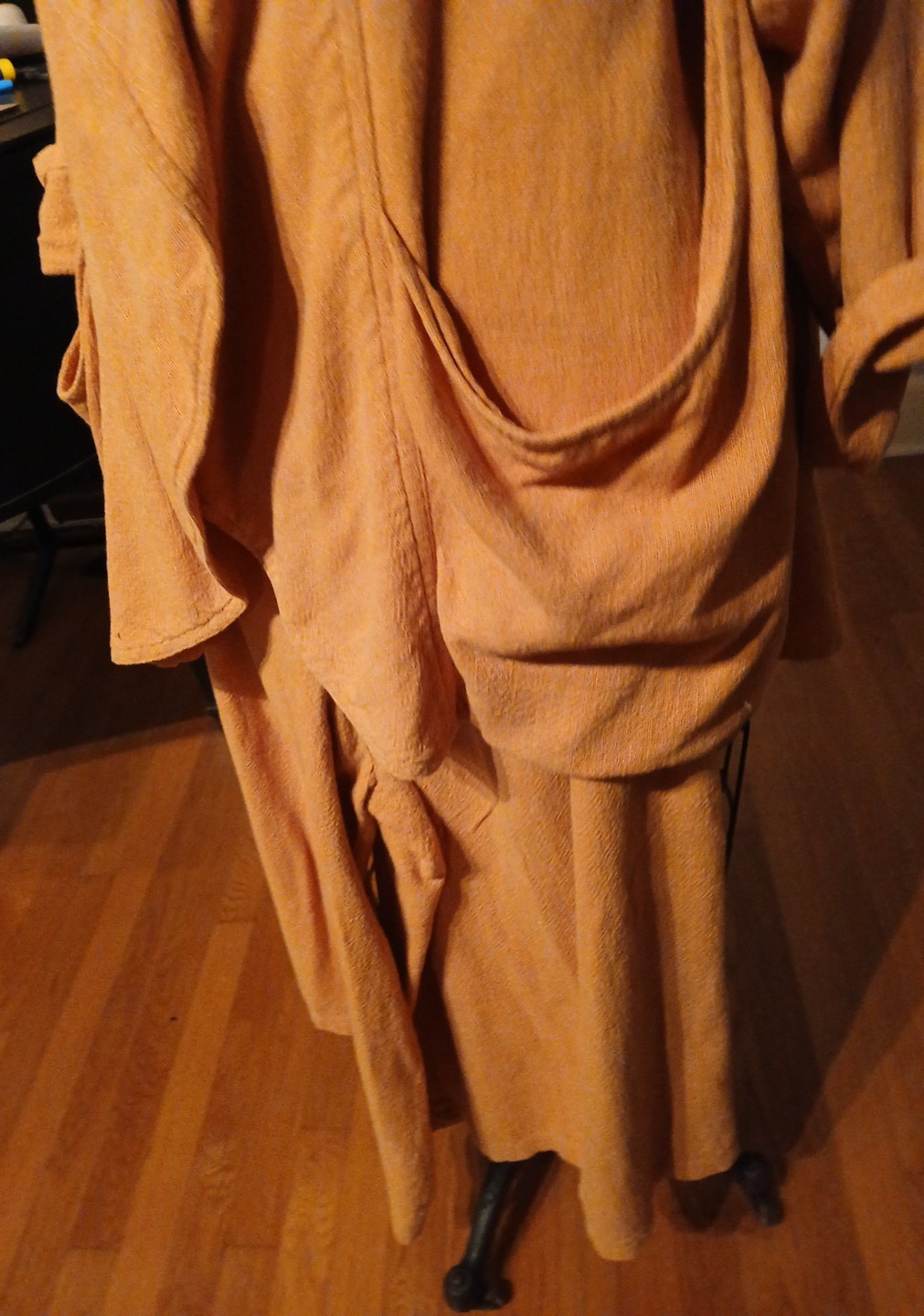 Vtg 1990s Sangam Imports Pumpkin Culotte-Skirt & Chic Jacket India S/L