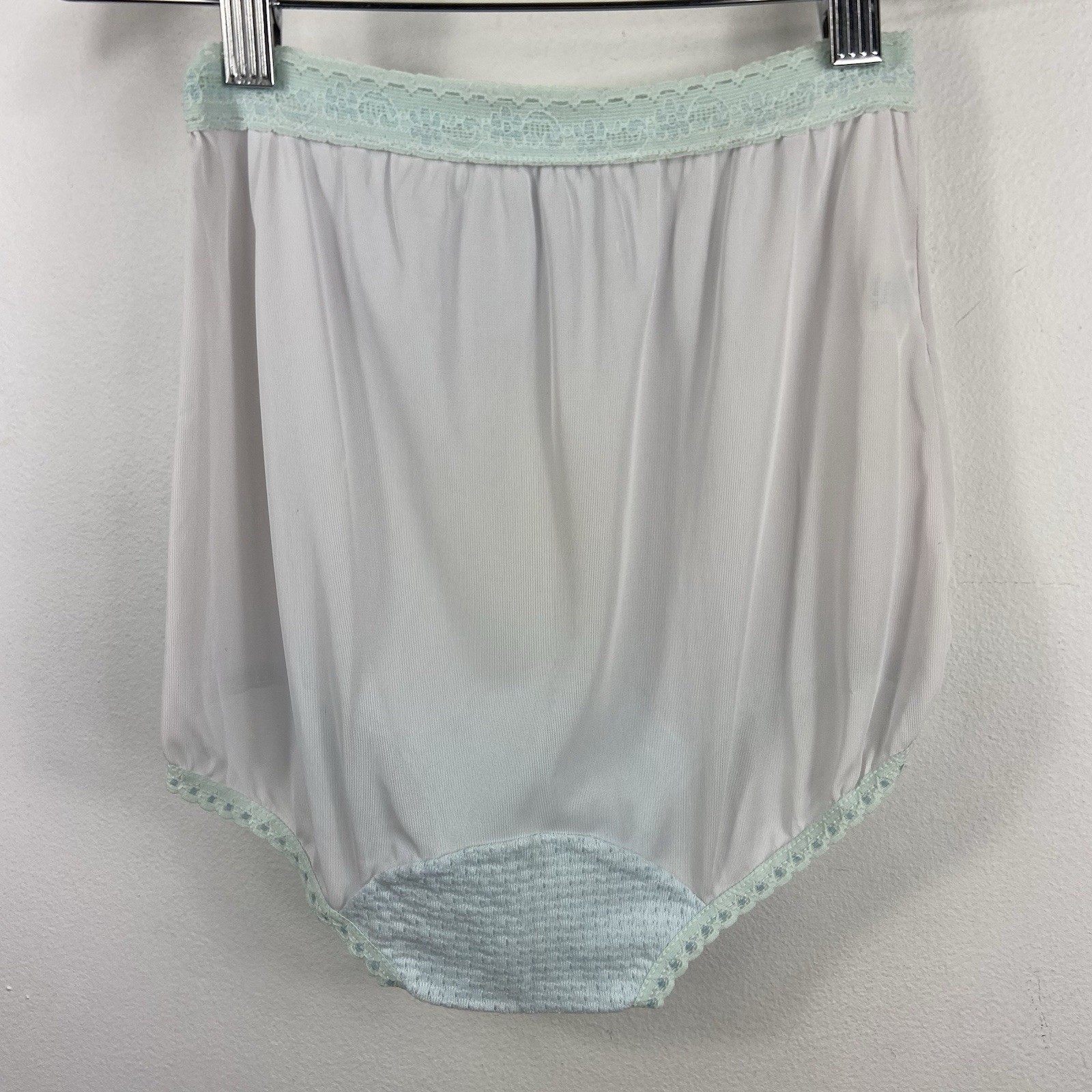 Vintage Greenco Maid USA Size 5 Panty Baby Blue Nylon Sissy Granny Mushroom