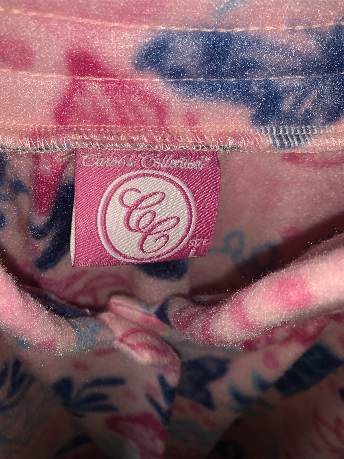 VINTAGE Carols Collection I Love Lucy Butterfly Floral MooMoo Robe Sz L ❤️tb5m11
