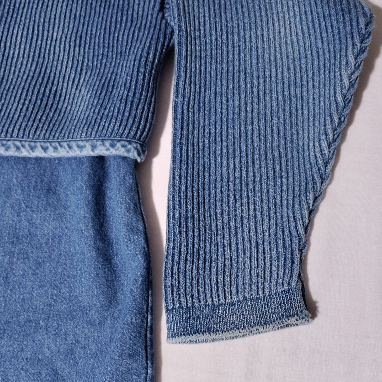 Blue Willis Denim Skirt Set Women Vintage 90s Shirt Sz S, Skirt Sz M, – stained