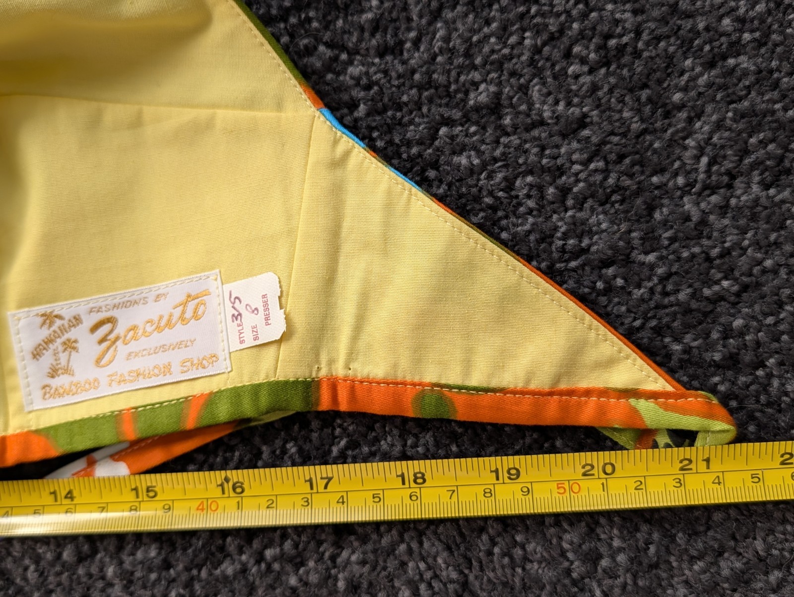 Vtg 60s Hawaiian Fashions by Zacuto Bamboo Fashion Shop Bikini NOS Exotic Print