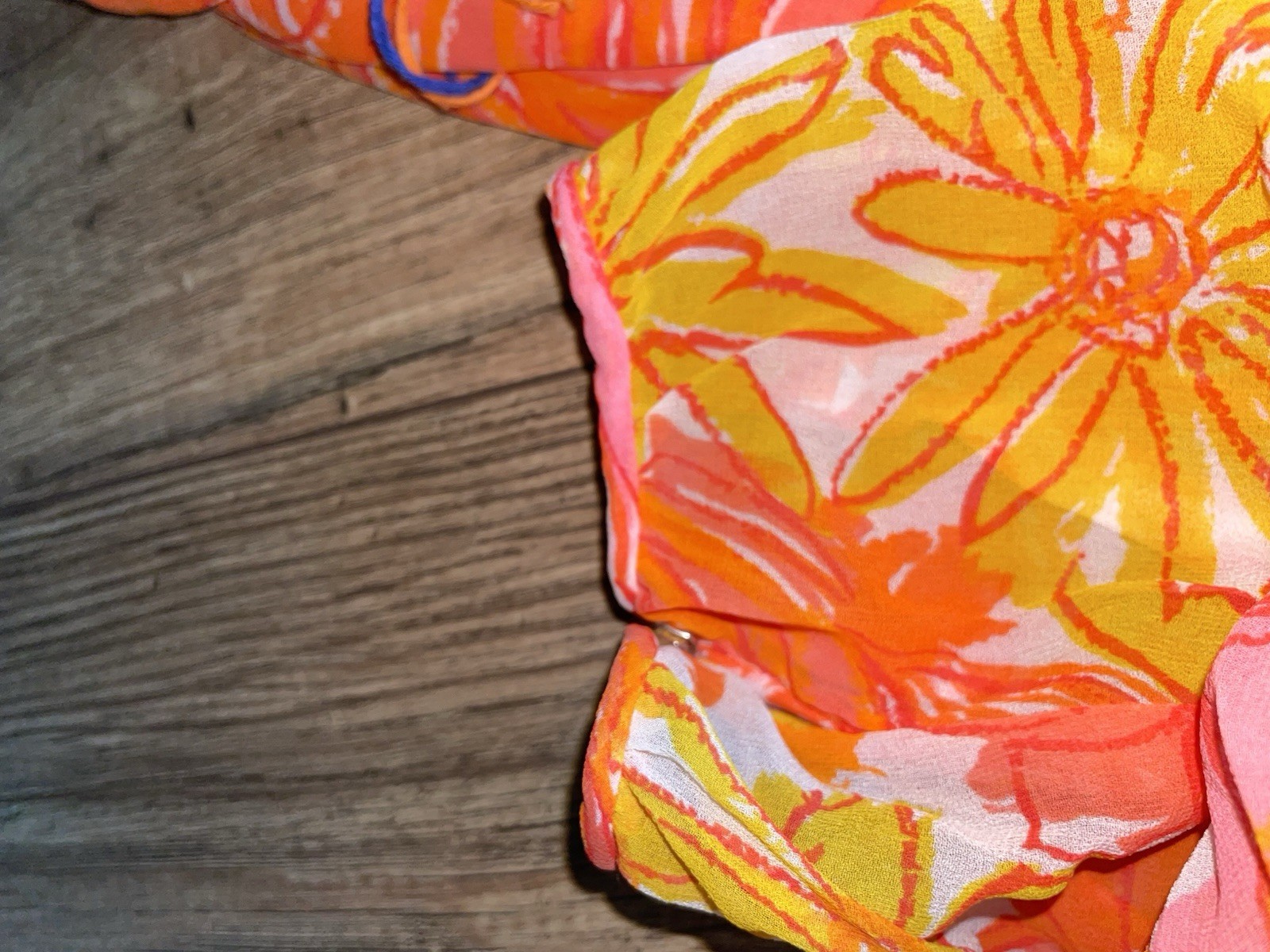 Vintage 60’s 70’s Younkers Robin Fashions Bright Mod Retro Floral LS Top M/L NWT