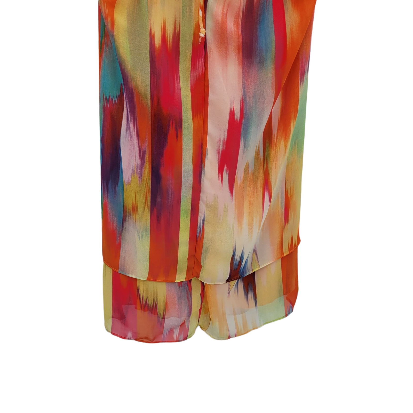 Vintage Bisou Bisou Dress 8 Rainbow Tiered Ruffle Shift Halter Colorful Pride