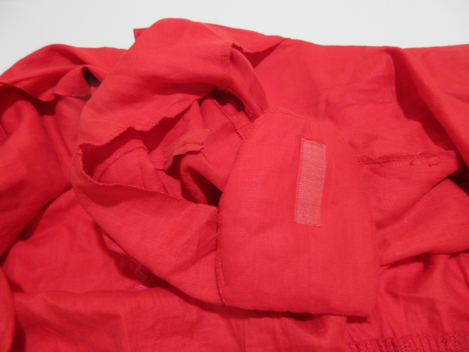 Sz 8 M VINTAGE 90s I B Diffusion Tribal Embroidered Red Linen Bomber Jacket Top