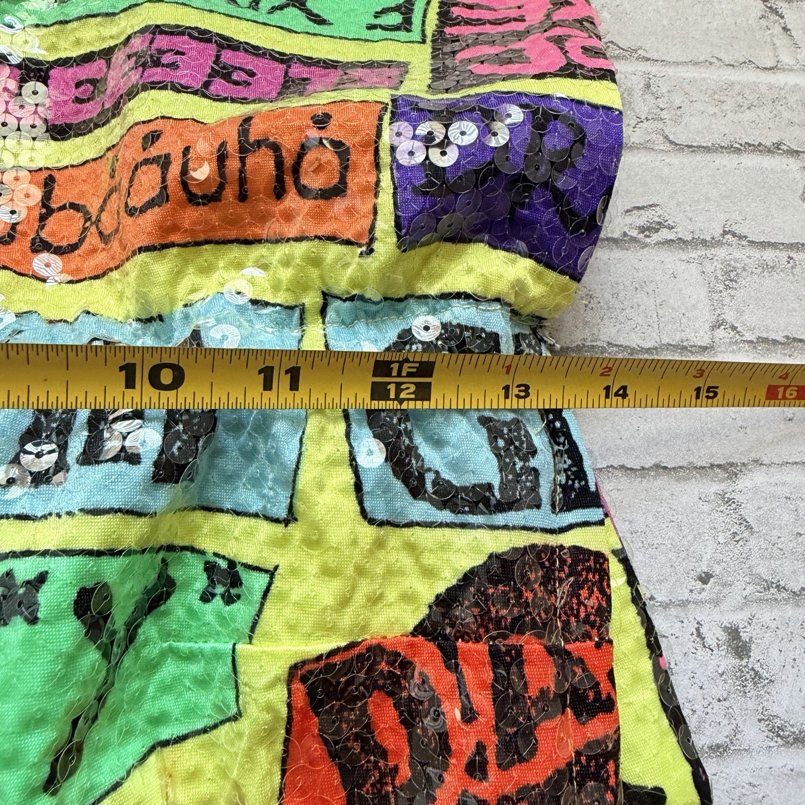 Stephen Sprouse Vintage 1988 Sticker Dress Covered In Sequins