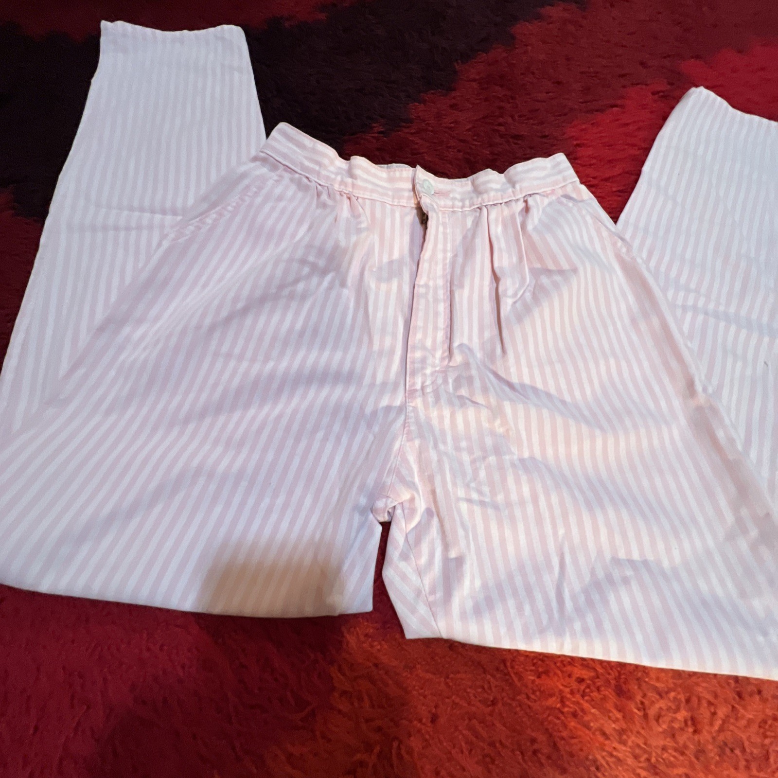 Vtg 80s Lee Pleated Mom Jeans USA Union Talon 42 Zip Retro Pink Barbie 6