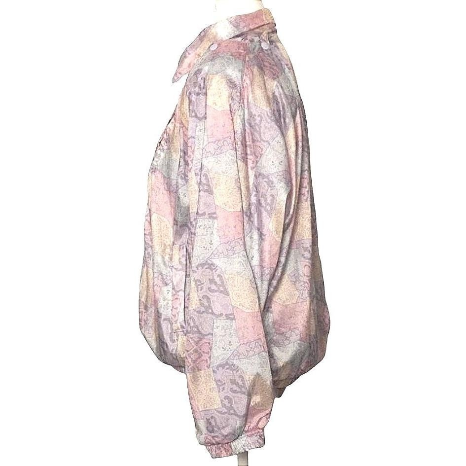 Vintage Great Cavalier Convertible Jacket Vest Women Medium Pink Patchwork 90s