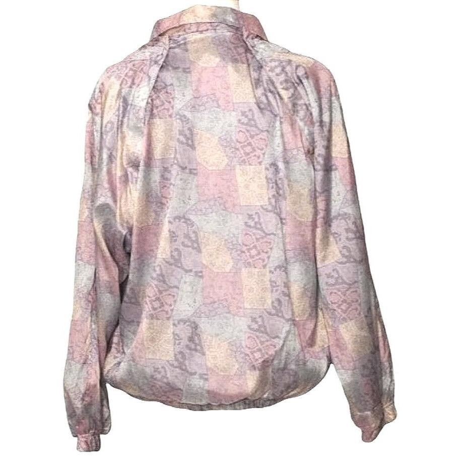 Vintage Great Cavalier Convertible Jacket Vest Women Medium Pink Patchwork 90s