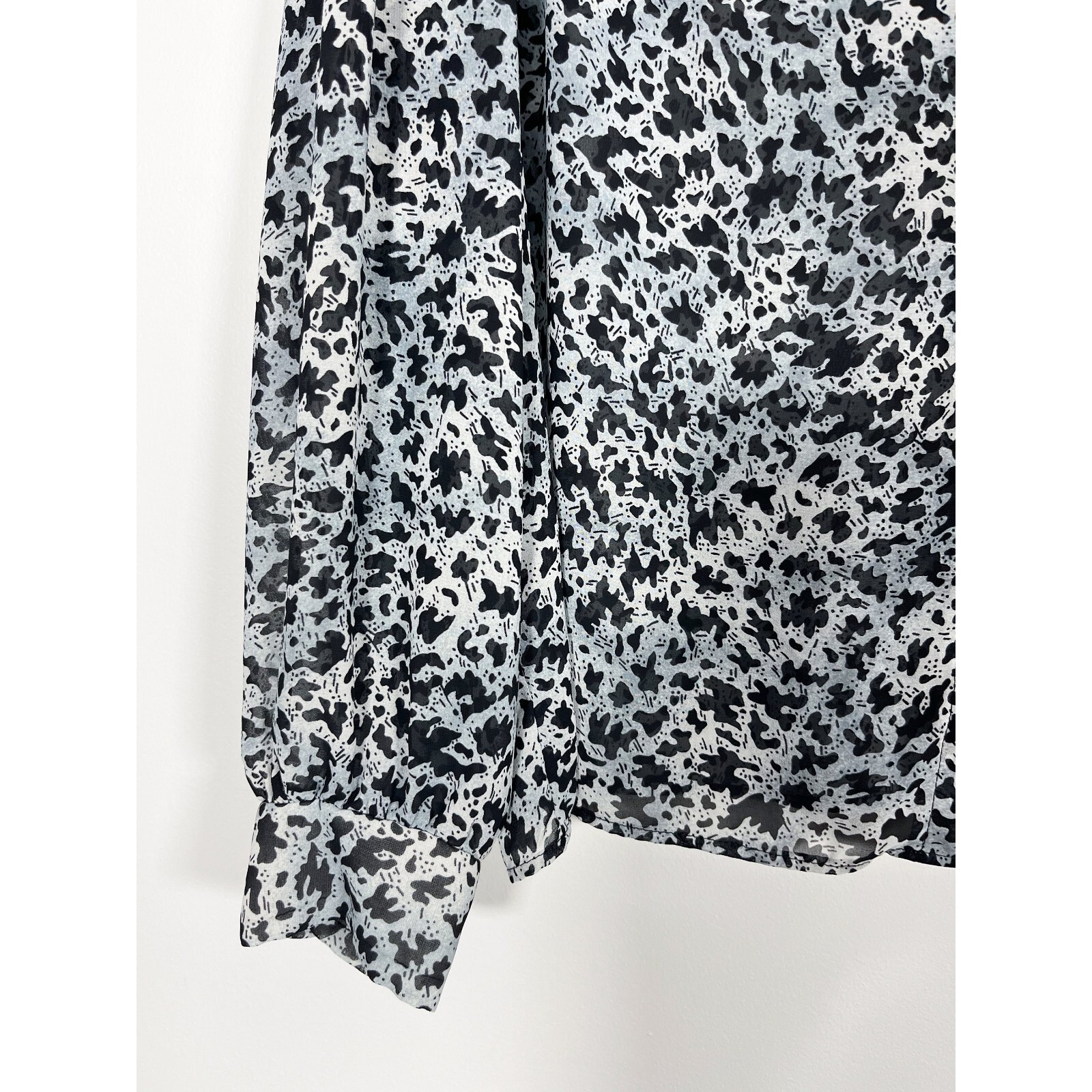Vintage D’Allaird’s Splatter Print Sheer Blouse