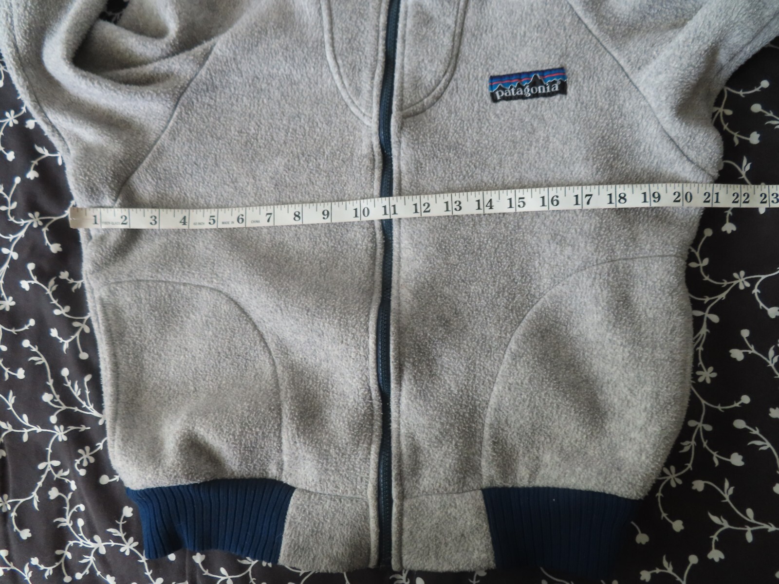 vintage 70s womens patagonia fleece full zip jacket sz 13/14
