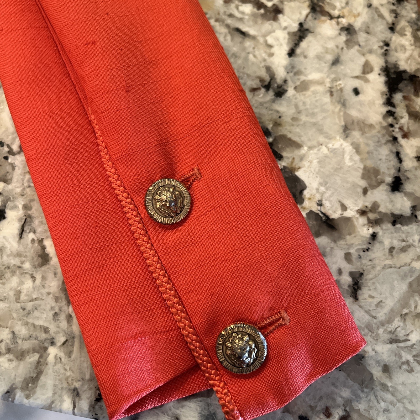 CHANEL vtg for Sara Fredericks Silk Red 2 Piece Skirt Suit~ Size S~ Gorgeous!