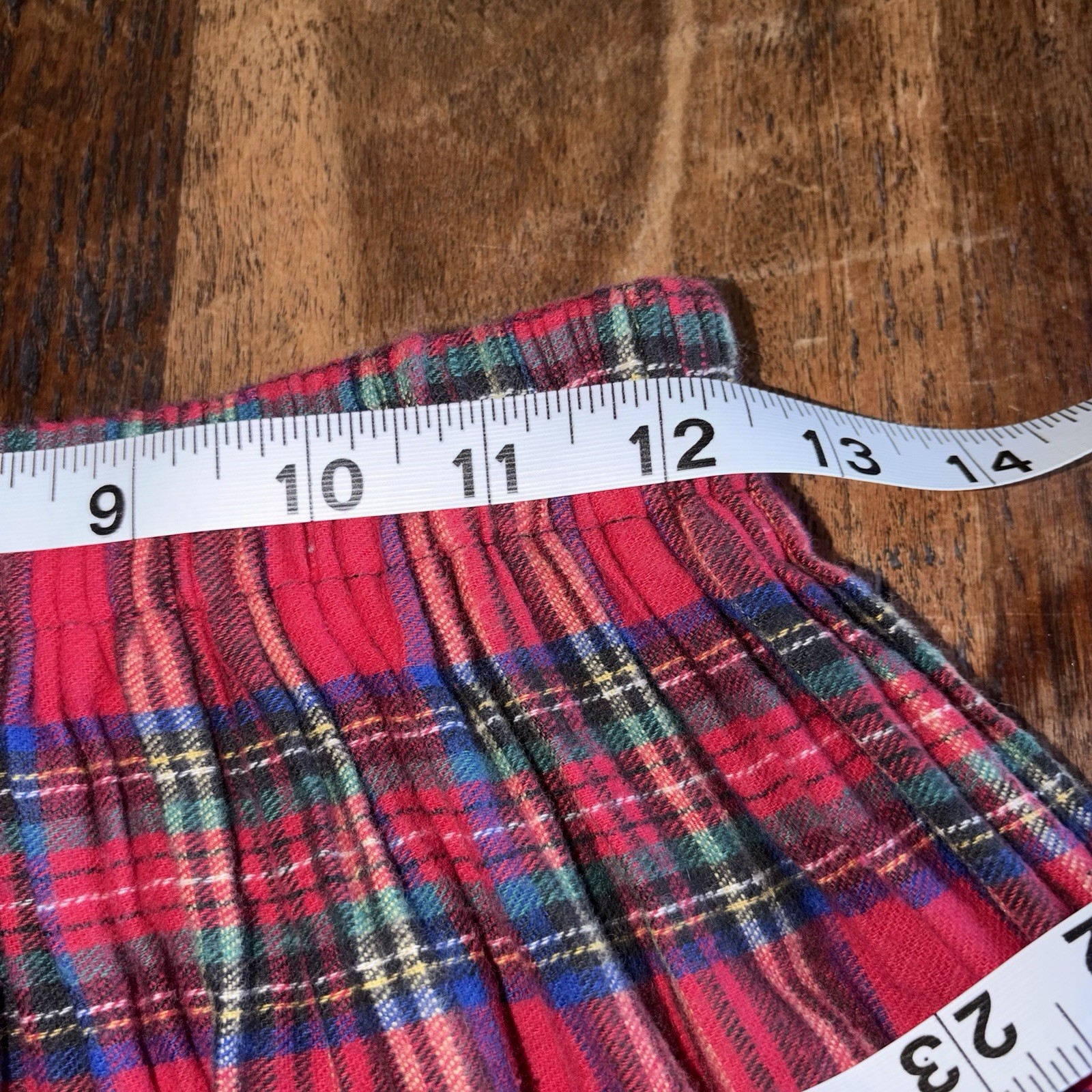 VTG Tour De France Plaidwork Maxi Skirt 100% Cotton Indie Grunge Elastic Waist