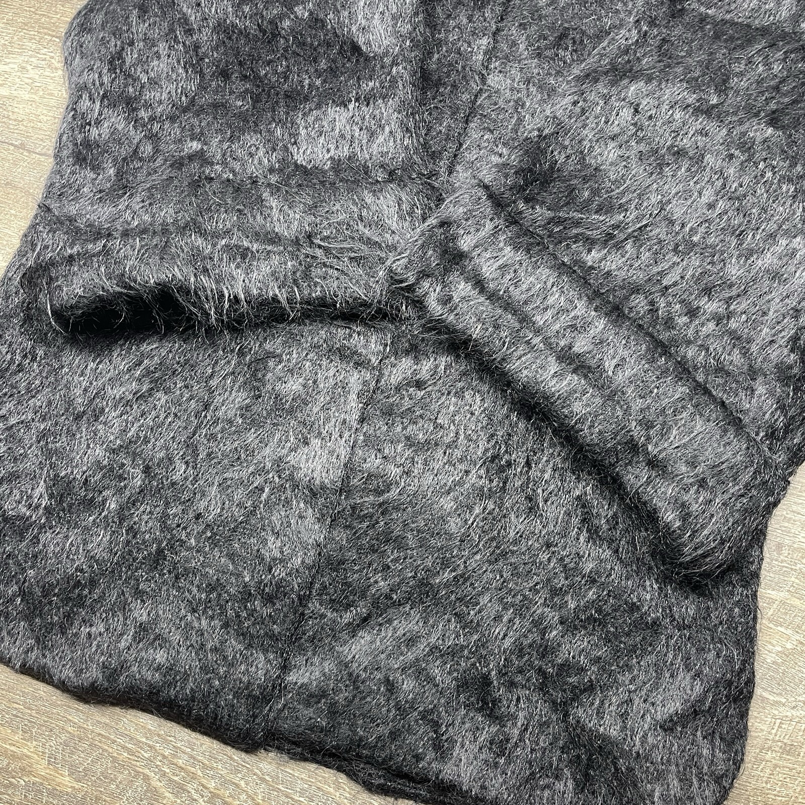 Vintage 60s Andrew Stewart Scottish Mohair Wool Swing Jacket Black size Medium