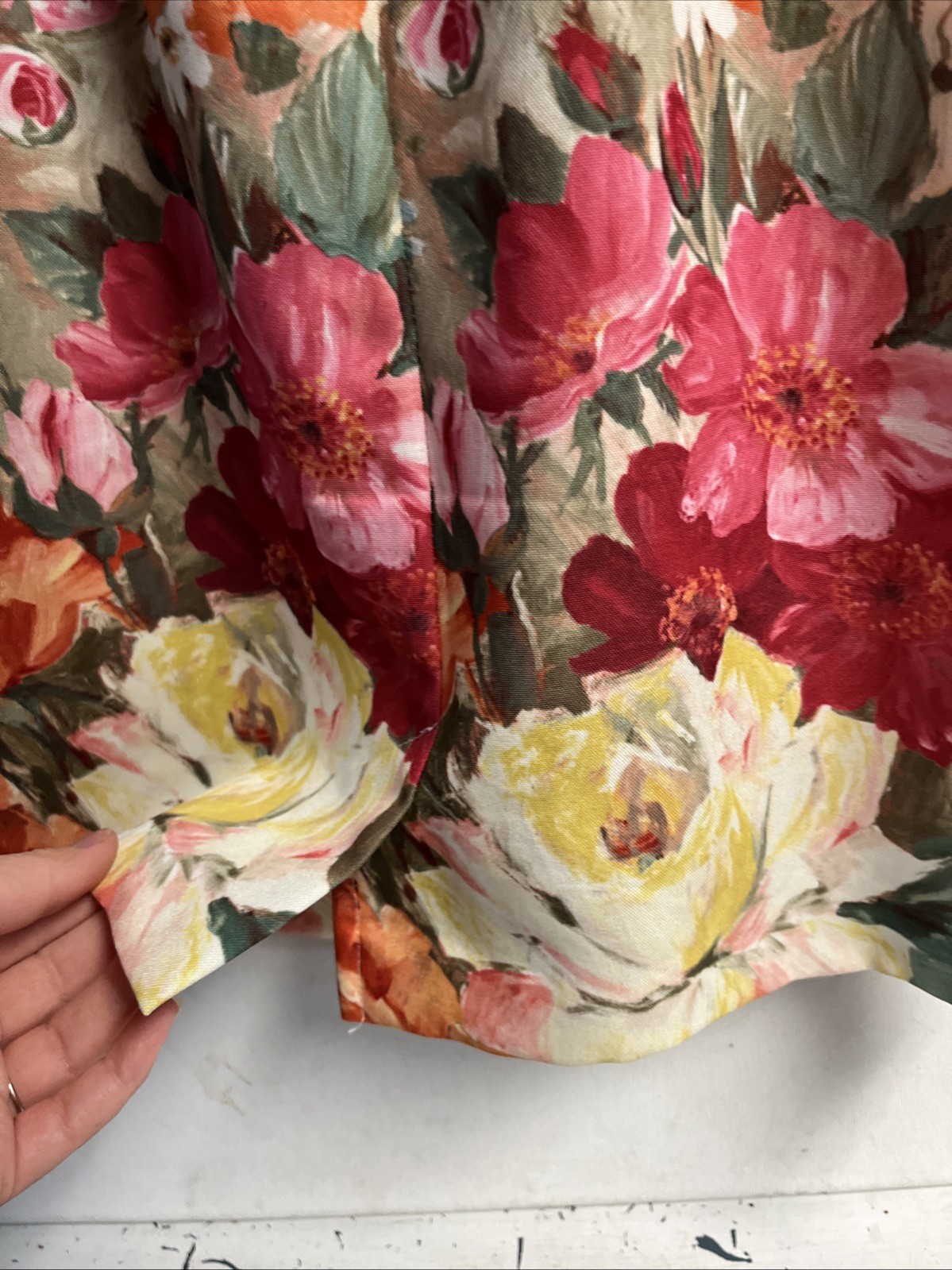 Wrapper 1960s Midi Cocktail Dress Women’s 5/6 XS / SM Floral Mid Century USA VTG