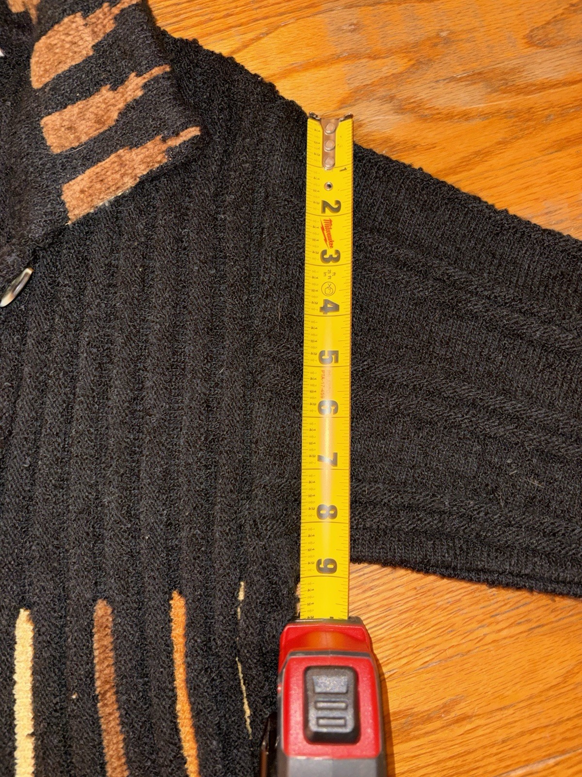 Vintage Gold And Black Button Down Sweater Dress