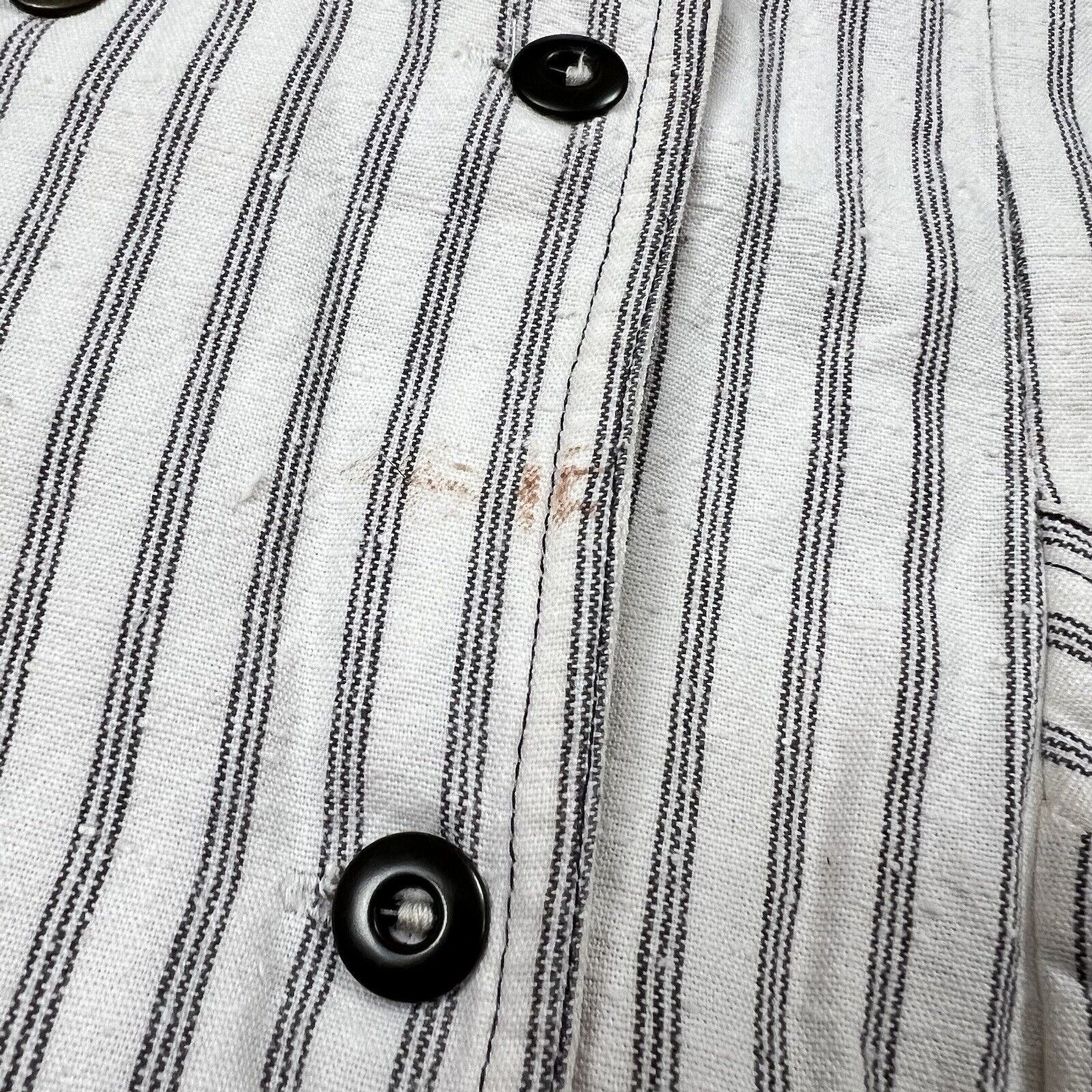THORNTON HALL Dress VTG 70s New Zealand Button Down Sleeveless Stripe Rare Sz 10