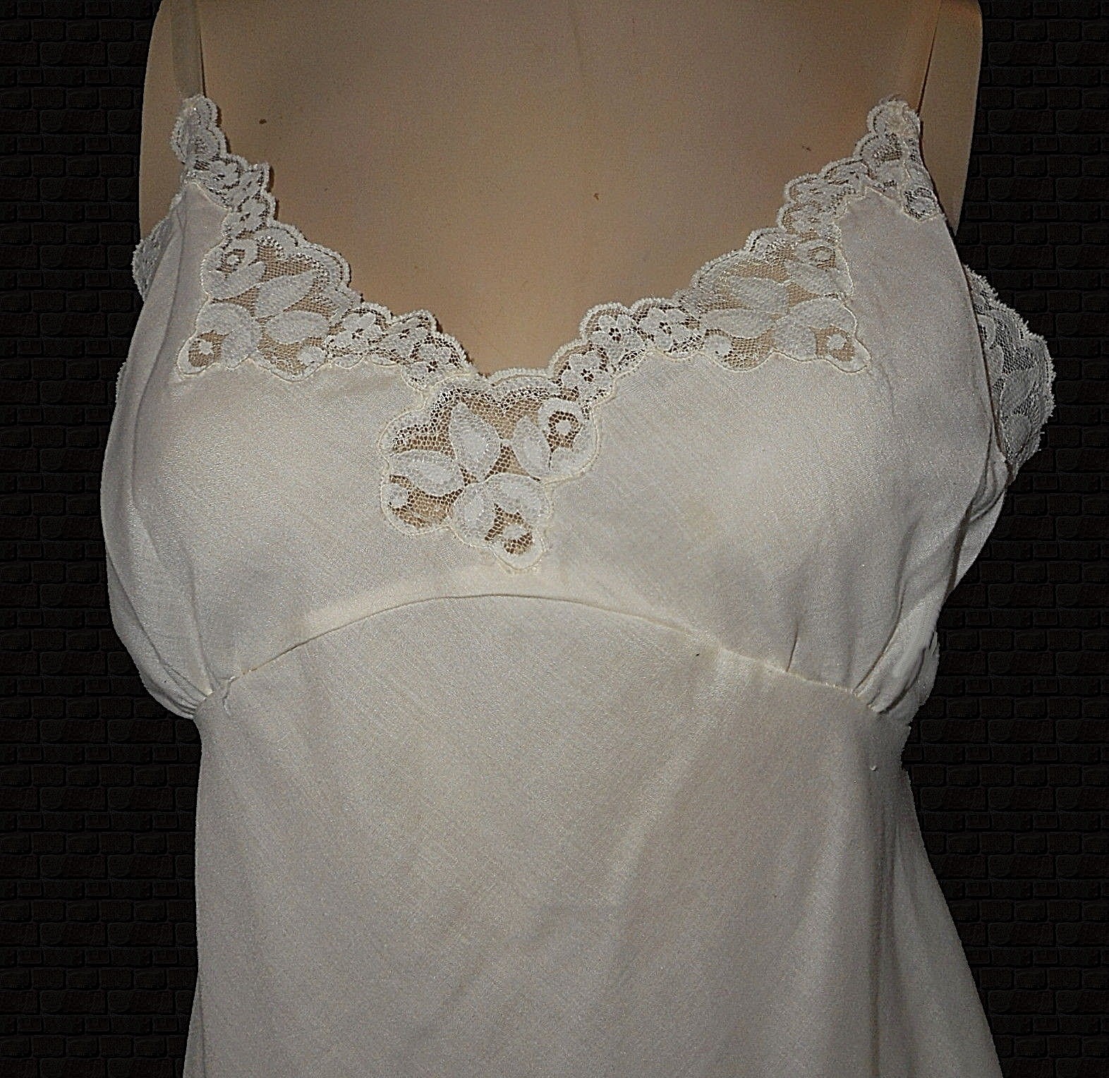 Vintage Slip, Contessa, poly-cotton-blend Ivory Lace mint 36