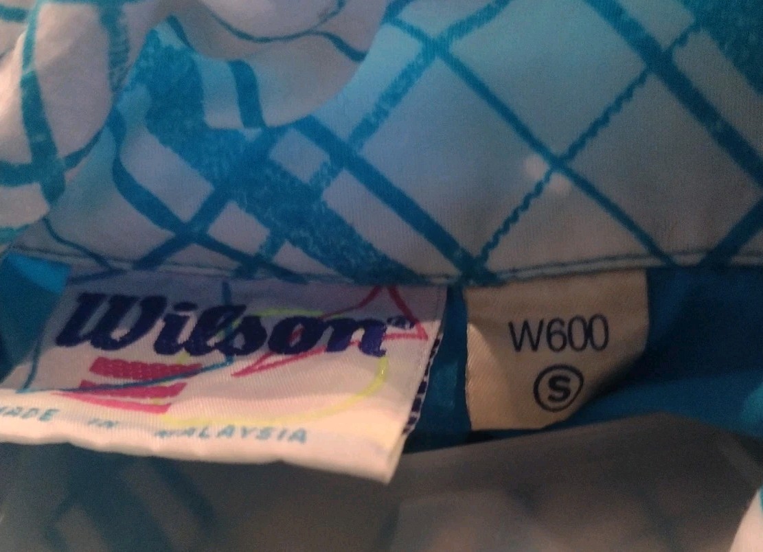 Vintage Wilson Jacket Womens Small Blue White Purple Nylon Windbreaker 1980s