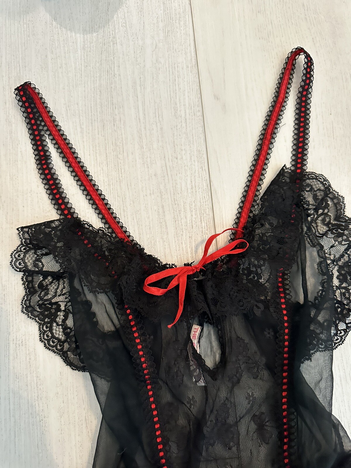 Vintage The Broadway Nylon Teddy Sz M – Black / Red