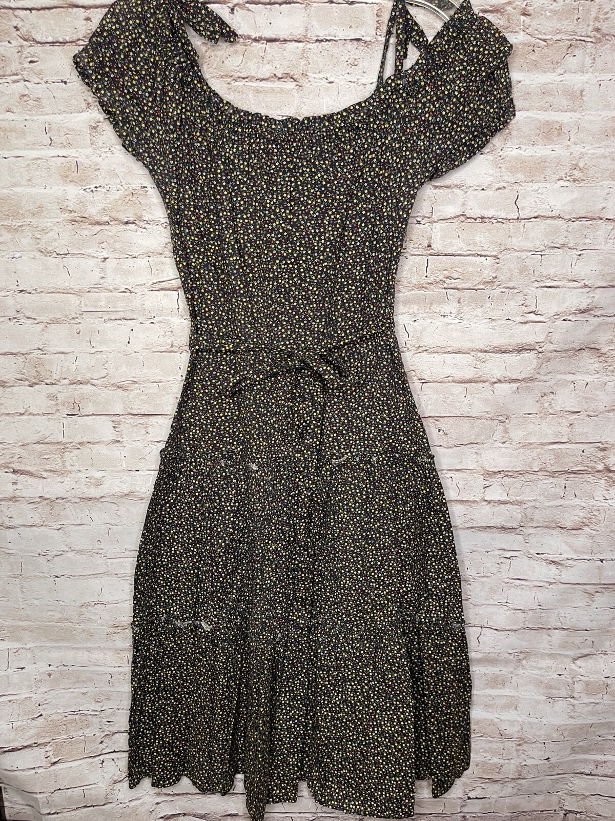 Vintage Floral Prairie Cottagecore Mindy Malone Festival Tiered Dress READ Sz 11