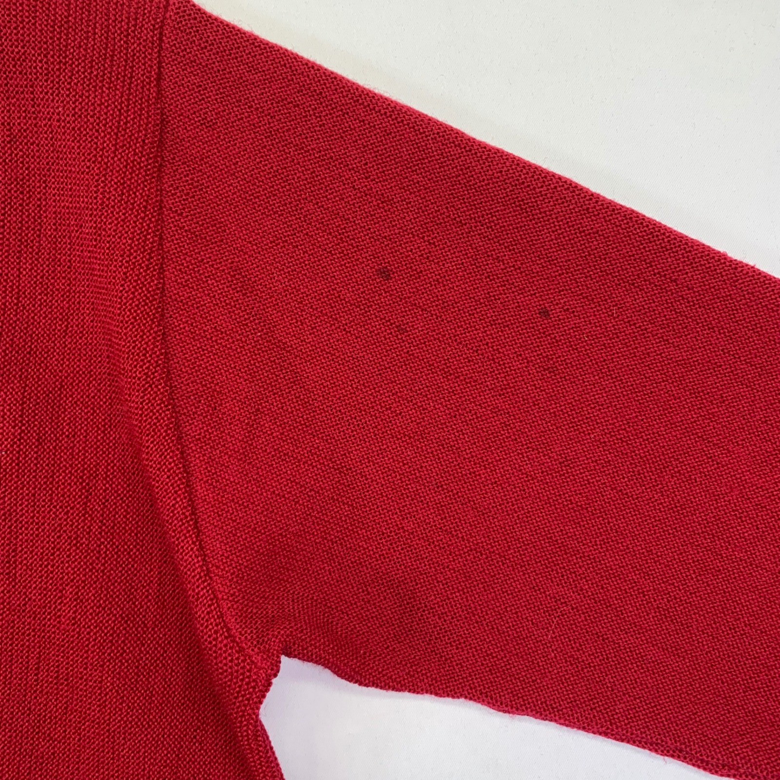 Vintage SXM Penguin Seattle Knitting Mills Cardigan Sweater Medium Wool Red