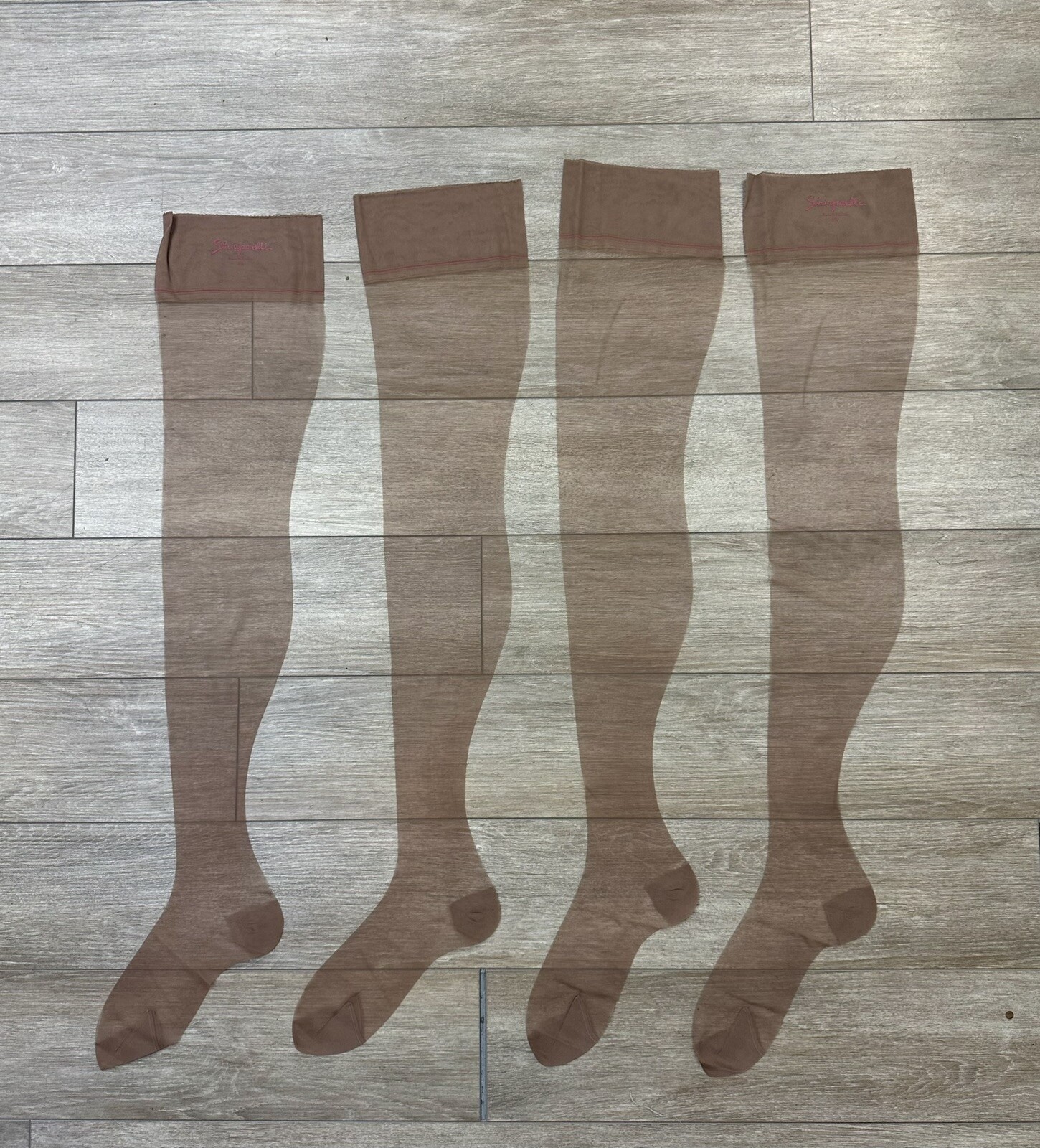 1960s Schiaparelli Brown Nylon Stockings Pantyhose Hosiery 2 Pairs in Box