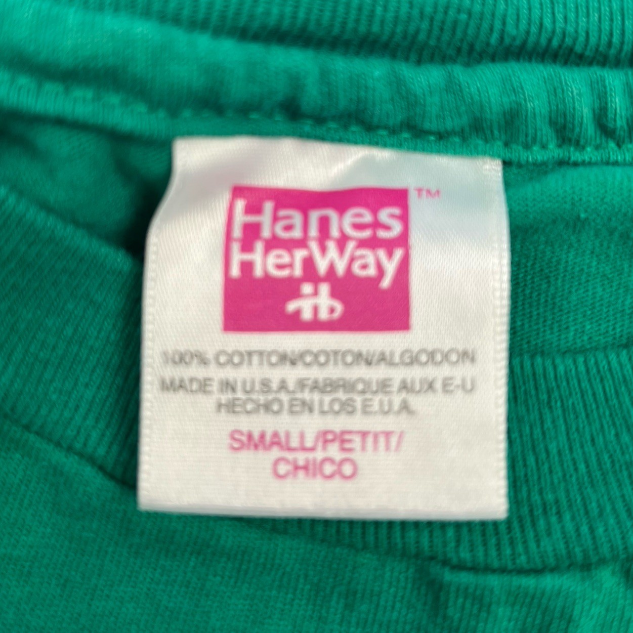 Vintage Single Stich Blank T-Shirt Women’s Size Small Hanes Her Way Made In USA