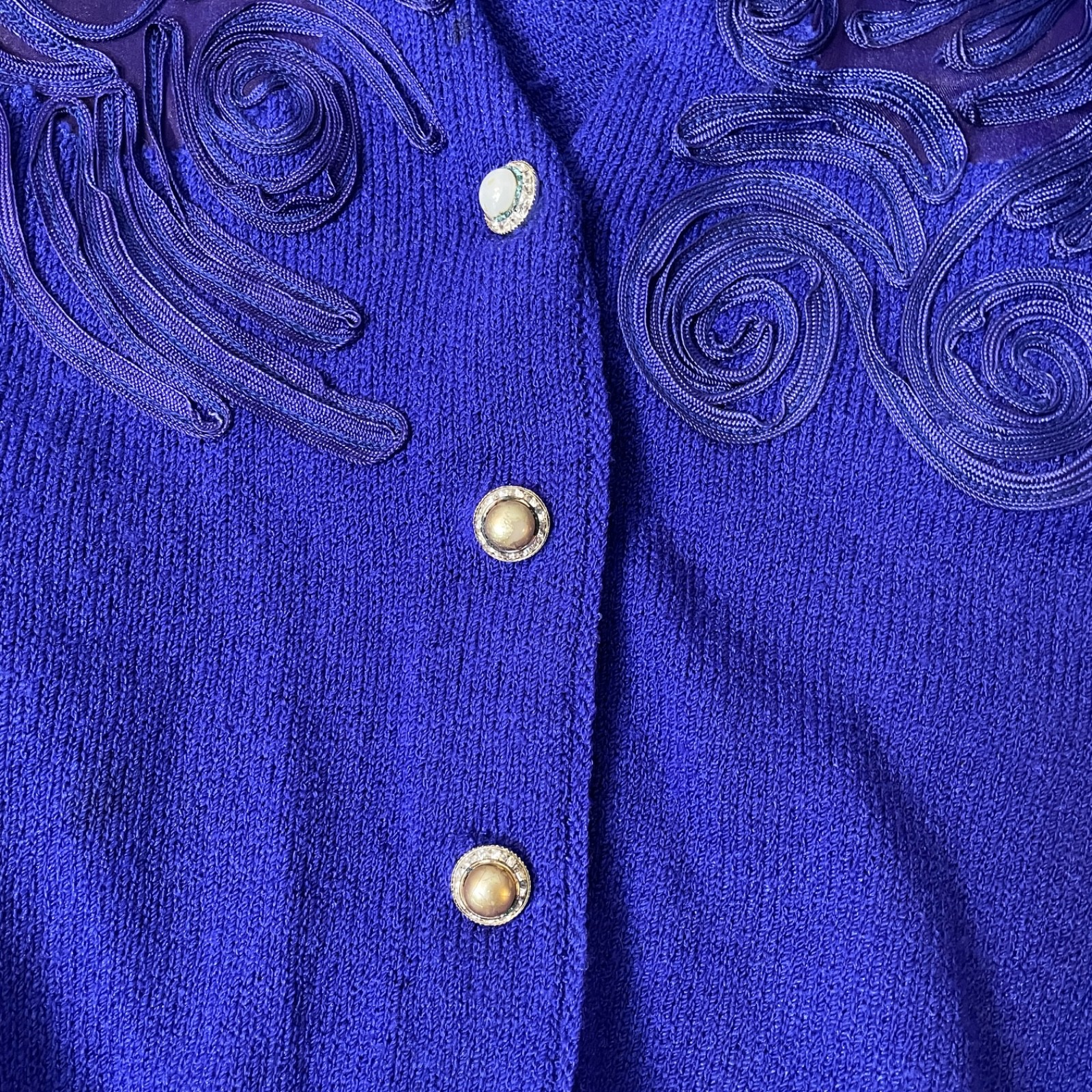 Vintage Jennifer Roberts Purple Wool Sweater Skirt Suit Set Womens 12 80s VTG