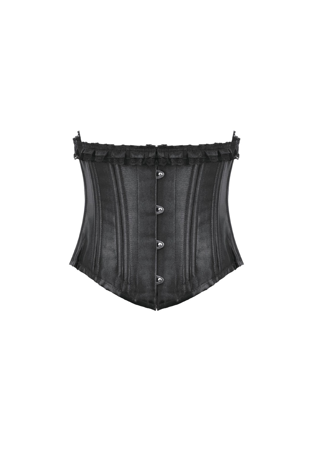 Dark In Love Women Dark Gothic Punk Metal Boned Waist Corset Underbust Waistband