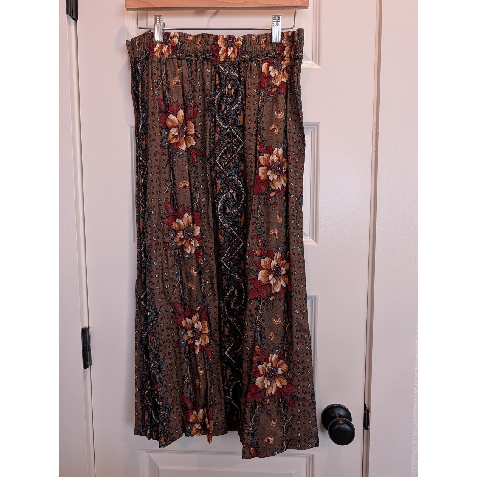 Vintage ILGWU Union Made Floral Paisley Skirt