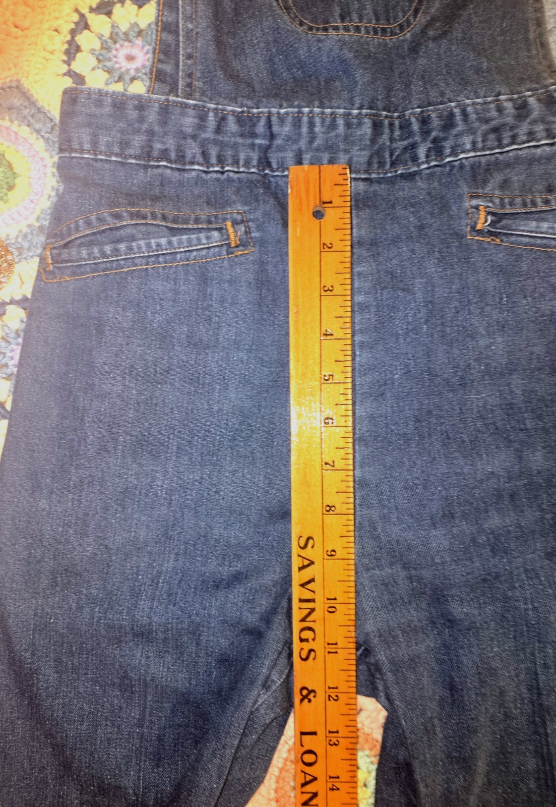 VINTAGE 70S LANDLUBBER OVERALLS JEANS DENIM 28 × 30 9 RARE BOSTON MASS USA EXC