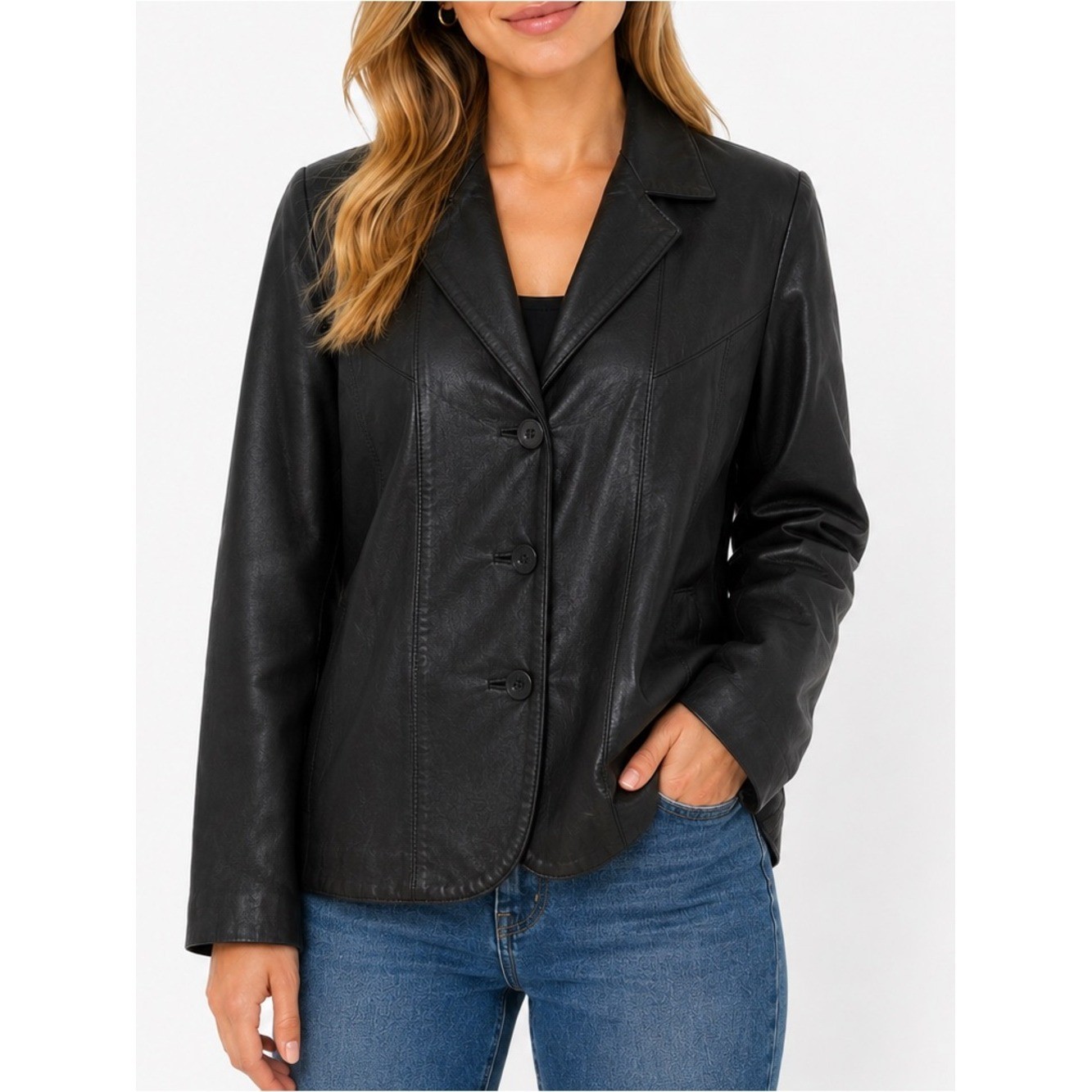 Vintage Wilsons Leather Maxima Ladies Jacket 100% Leather Medium Black