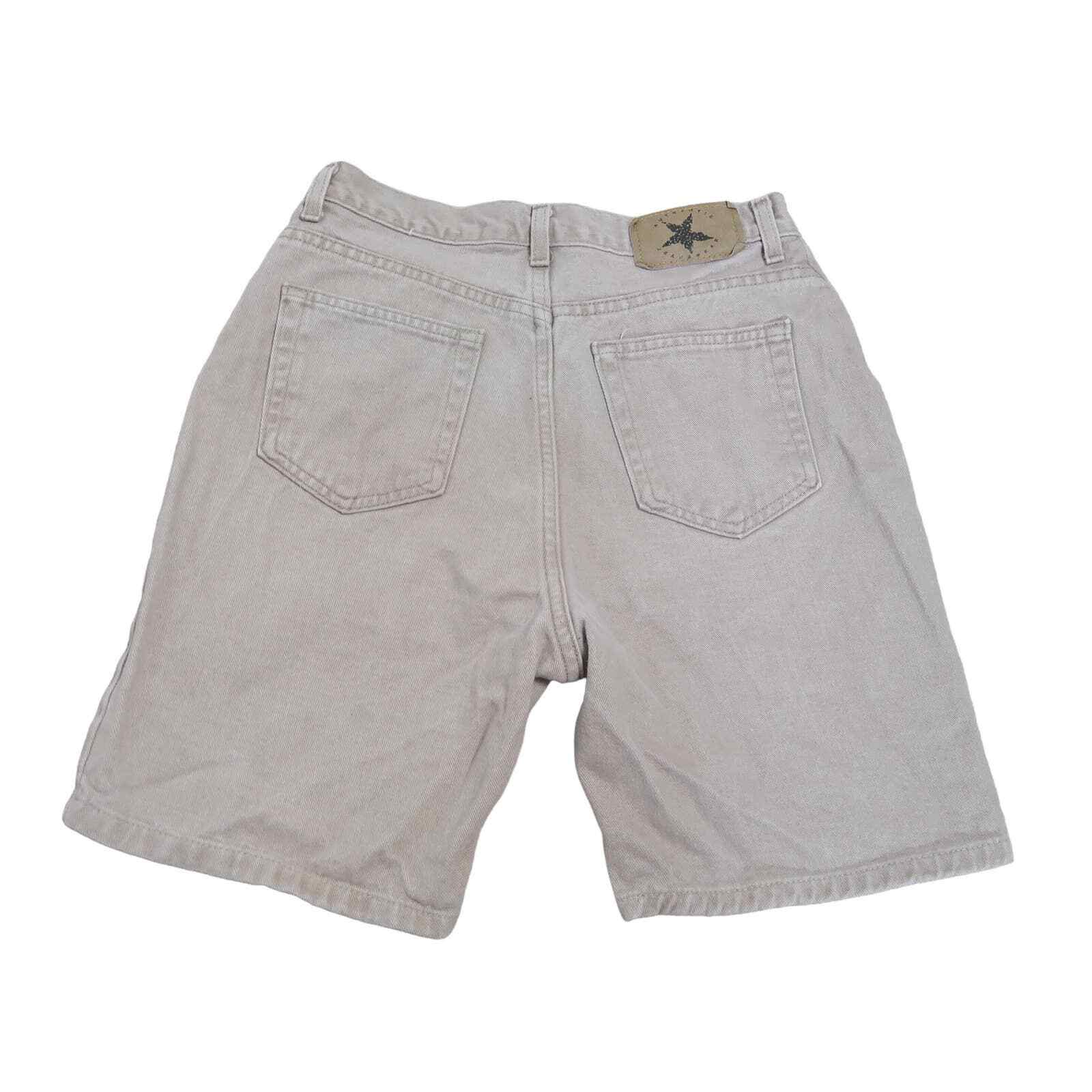 Vintage 90s Faded Glory taupe tan high rise denim mom shorts 12