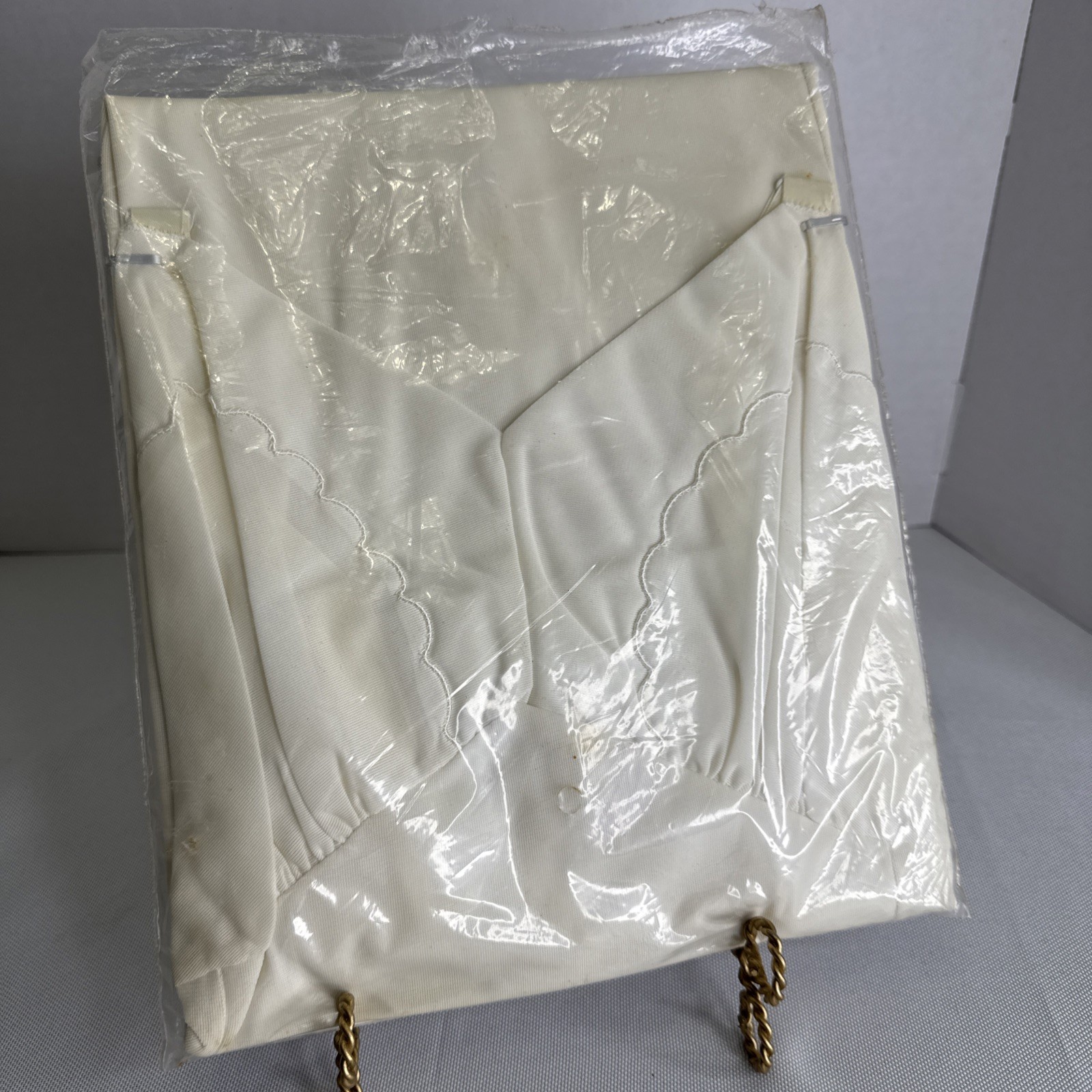 Vintage 1950s 1960s Strainless White Nylon Full Slip 32 Short NOS USA #0277