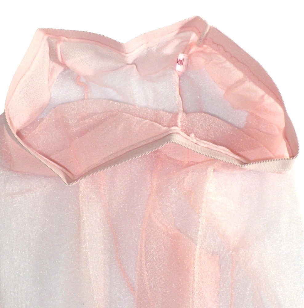 1980s Shimmering, Candy Pink Sheer-To-Waist Pantyhose (Medium)