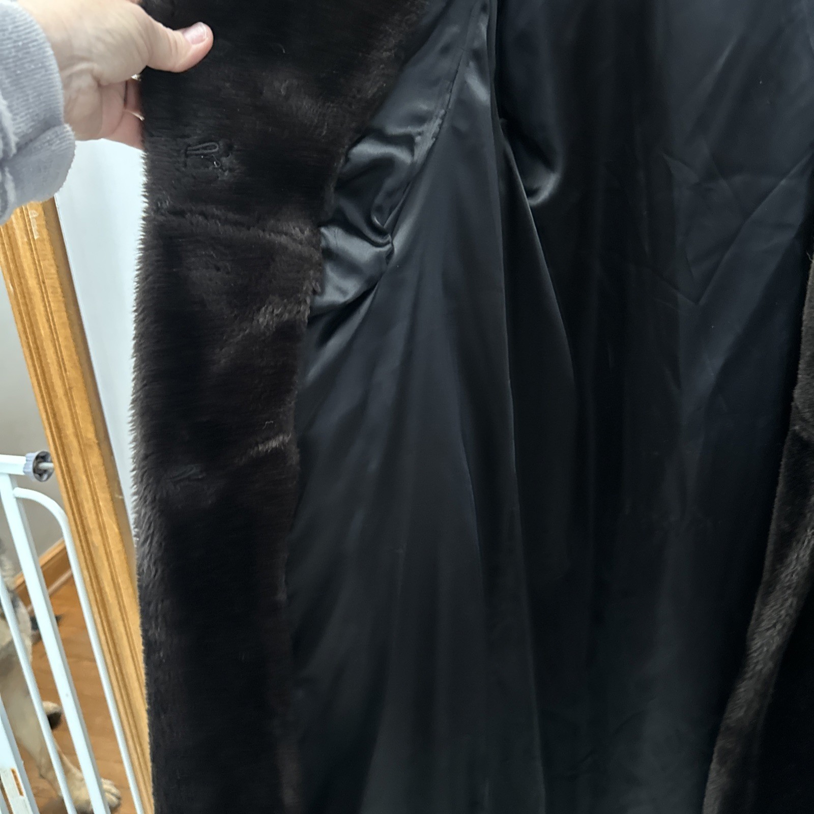 Vintage Monterey Fashions Faux Mink Fur Coat