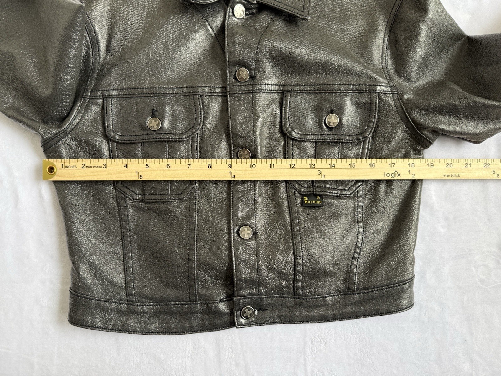 Vintage Y2K Vintage Dr Martens Air Wair Waxed Jacket Silver Gray Size Large