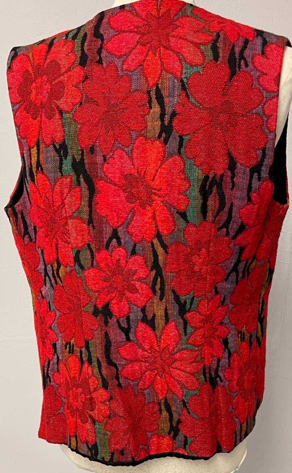 Womens Vintage Prior Westerns Denver Open Front Lined Vest Sz. 36