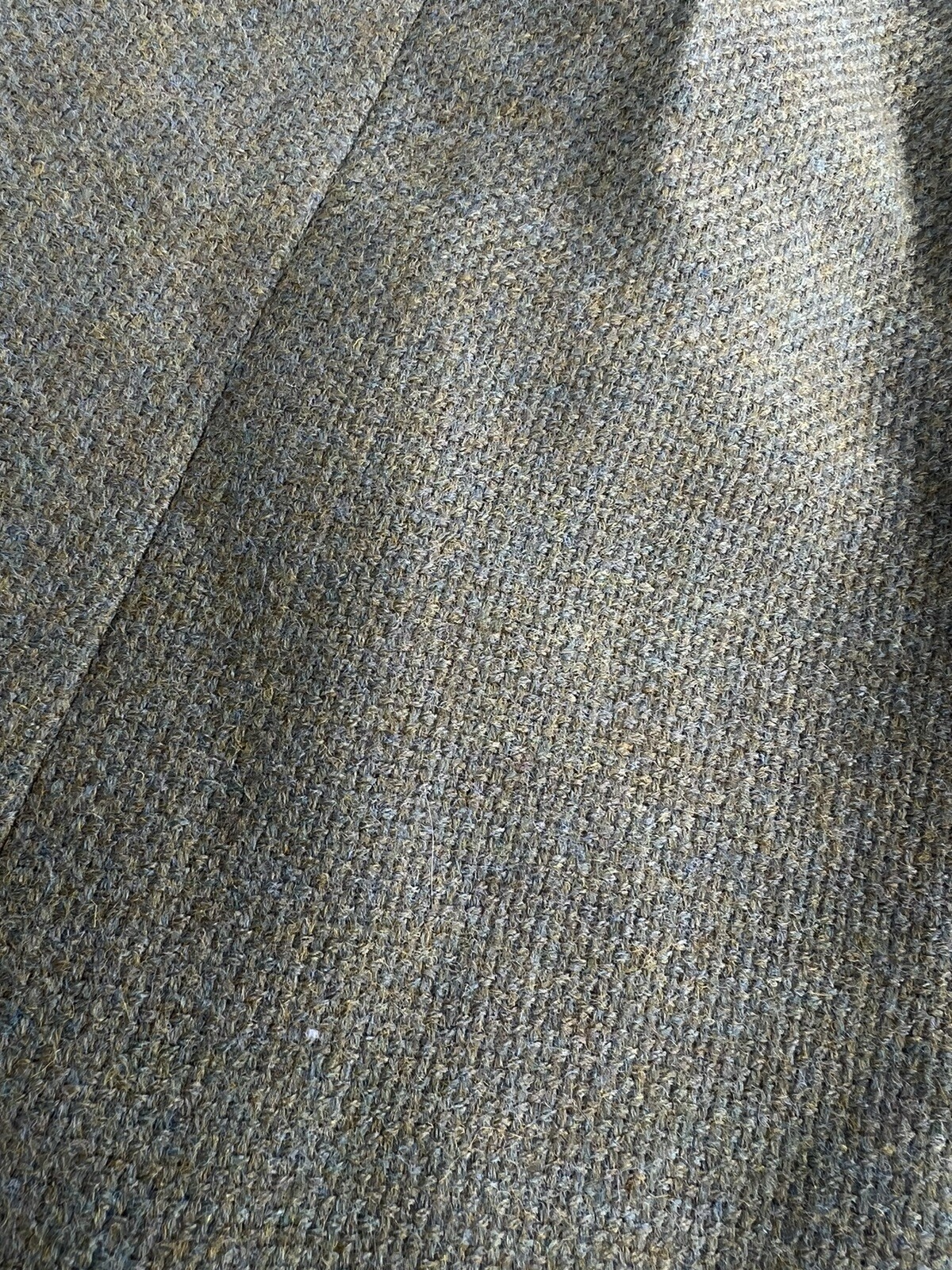 Vintage 1960s/1970s Green And Blue Wool Blend Mini Skirt XS Preppy Mod Tailored